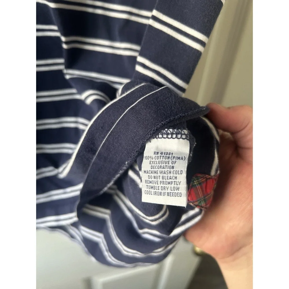 Polo Golf Ralph Lauren Navy Striped Vintage Lisle U.S. Open Oakmont 2016 Men's L